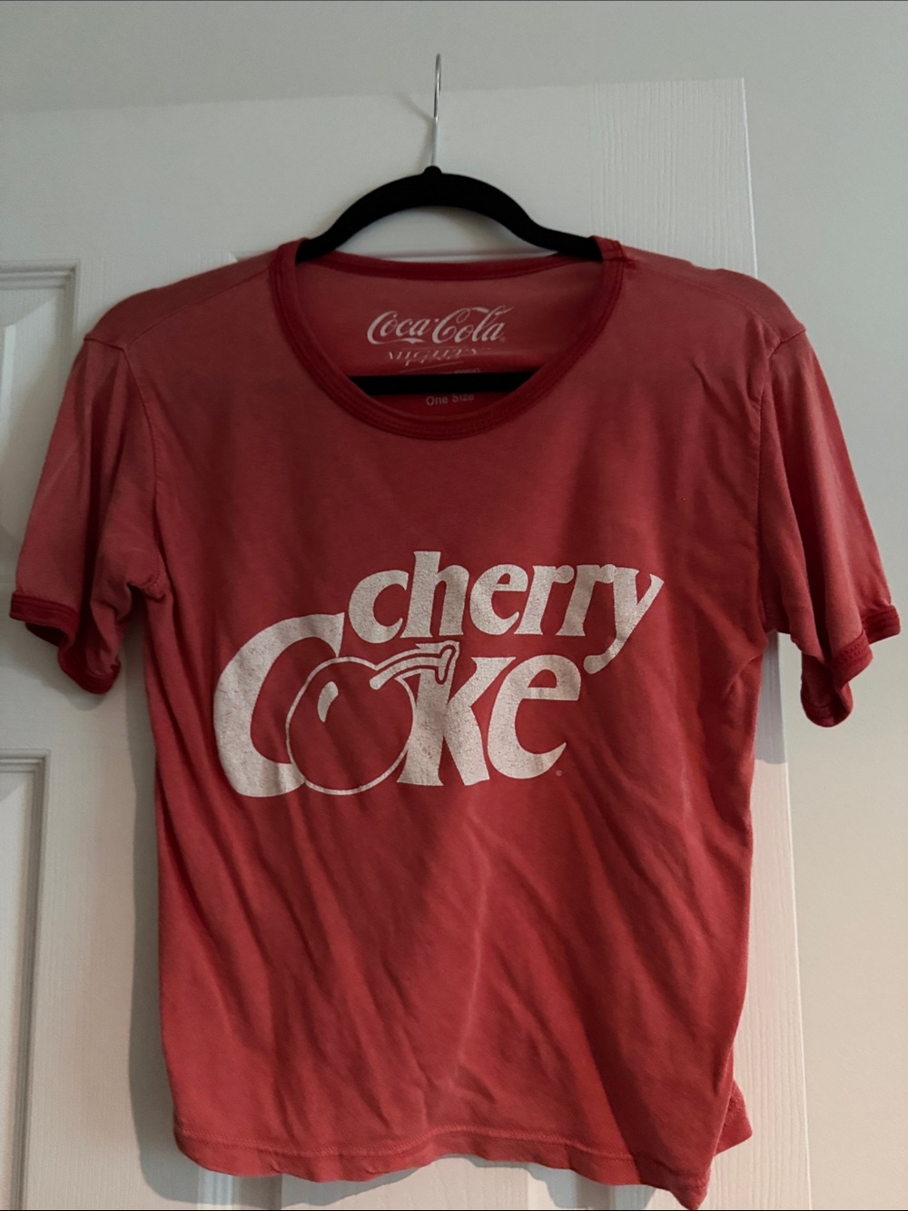 Coca-Cola Cherry Coke White Logo on Red Tee